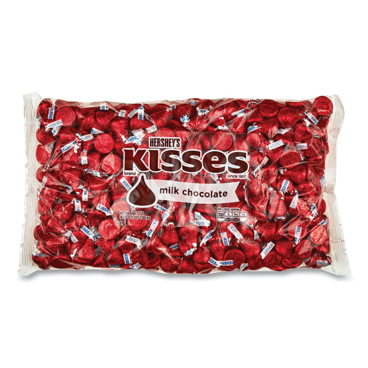 Hershey®'s KISSES, Milk Chocolate, Red Wrappers, 66.7 oz Bag, Ships in 1-3 Business Days (GRR24600083) Each