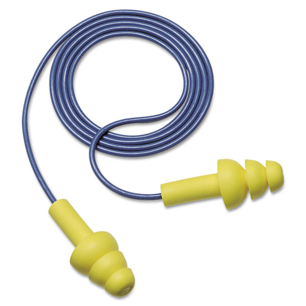 3M™ E-A-R UltraFit Earplugs, Corded, Premolded, Yellow, 100 Pairs (MMM3404004)