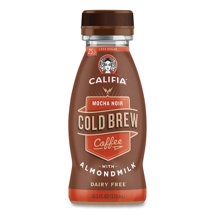 CALIFIA FARMS® Cold Brew Coffee with Almond Milk, 10.5 oz Bottle, Mocha Noir, 8/Pack, Ships in 1-3 Business Days (GRR90200446)