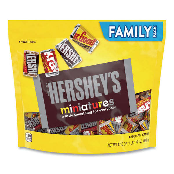 Hershey®'s Miniatures Variety Family Pack, Assorted Chocolates, 17.6 oz Bag, Ships in 1-3 Business Days (GRR24600427) Each