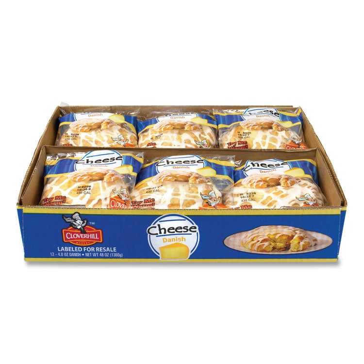 Cloverhill Bakery Cheese Danish, 4 oz, 12/Carton,  Ships in 1-3 Business Days (GRR90000172) Each