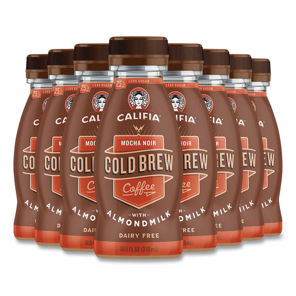 CALIFIA FARMS® Cold Brew Coffee with Almond Milk, 10.5 oz Bottle, Mocha Noir, 8/Pack, Ships in 1-3 Business Days (GRR90200446)