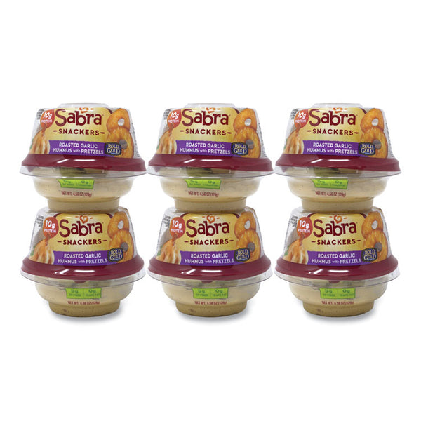 Sabra® Classic Hummus with Pretzel, 4.56 oz Cup, 6 Cups/Pack, Ships in 1-3 Business Days (GRR90200452)