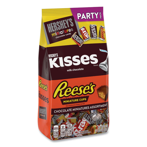 Hershey®'s Miniatures Variety Party Pack, Assorted Chocolates, 35 oz Bag, Ships in 1-3 Business Days (GRR24600417) Each