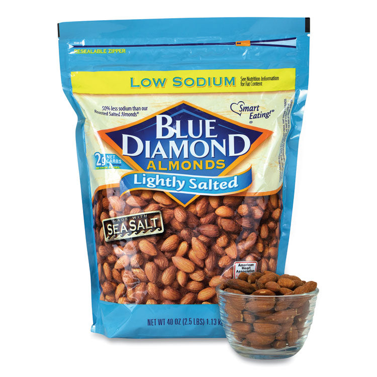 Blue Diamond® Low Sodium Lightly Salted Almonds, 10 oz Bag, Ships in 1-3 Business Days (GRR90000170) Each