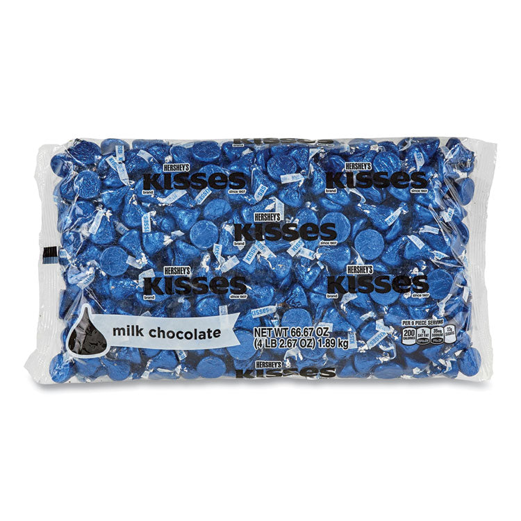 Hershey®'s KISSES, Milk Chocolate, Dark Blue Wrappers, 66.7 oz Bag, Ships in 1-3 Business Days (GRR24600082) Each