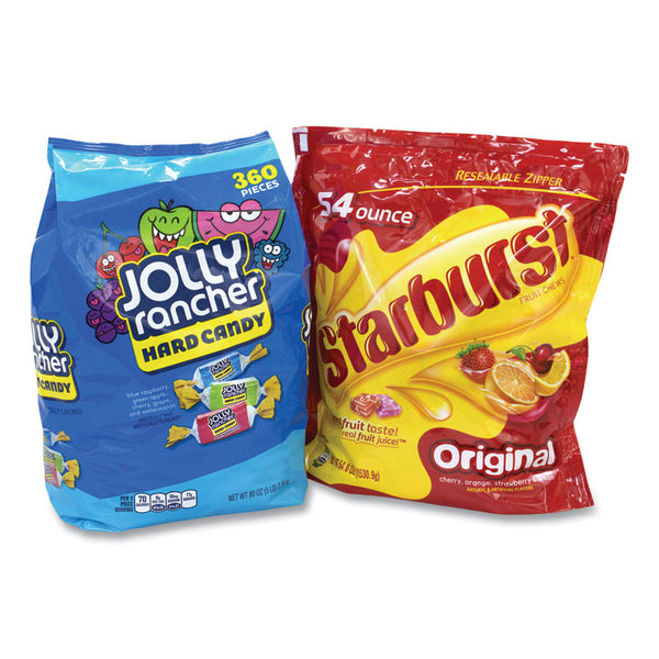 National Brand Chewy and Hard Candy Party Asst, Jolly Rancher/Starburst, 8.5 lbs Total, 2 Bag Bundle, Ships in 1-3 Business Days (GRR600B0003)