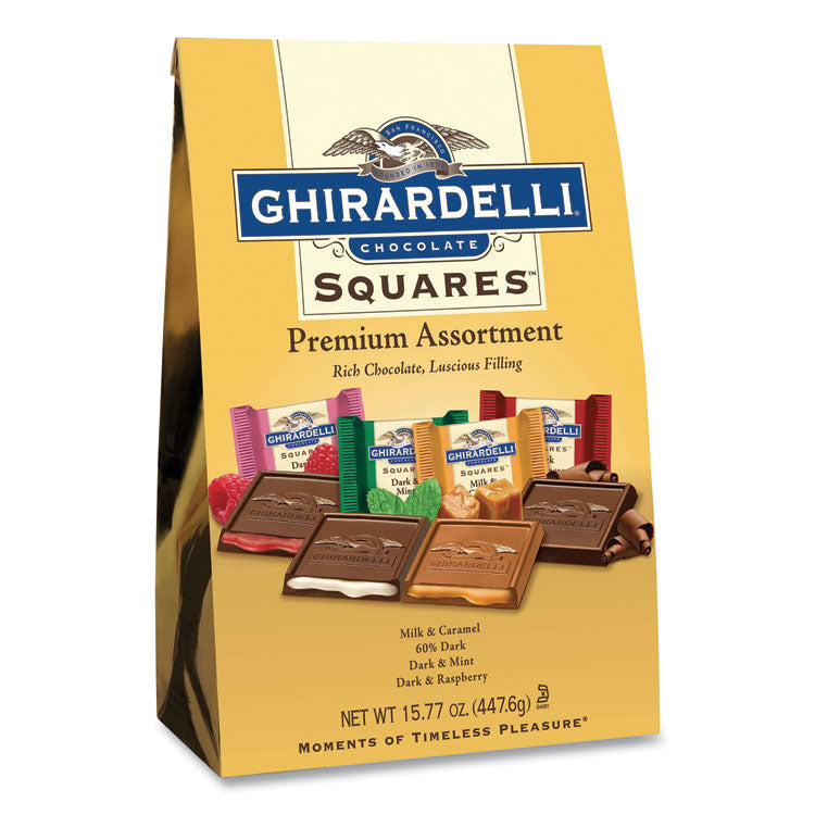 Ghirardelli® Premuim Assorted Dark and Milk Chocolate Squares, 15.77 oz Bag, Ships in 1-3 Business Days (GRR30001036)