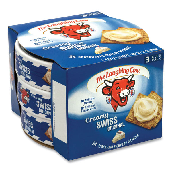 The Laughing Cow® Creamy Swiss Wedge, 6 oz Tub, 3 Tubs/Pack, Ships in 1-3 Business Days (GRR90200065)