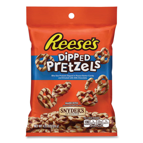 Reese's® Dipped Pretzels, 4.25 oz Bag, 4/Carton, Ships in 1-3 Business Days (GRR24600288)