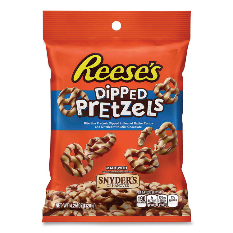 Reese's® Dipped Pretzels, 4.25 oz Bag, 4/Carton, Ships in 1-3 Business Days (GRR24600288)