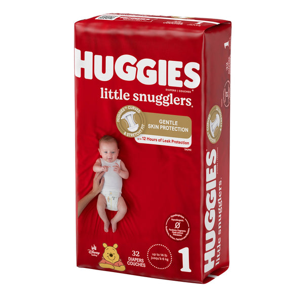 Huggies® Little Snugglers Unisex Baby Diaper Size 1 Disposable Heavy Absorbency (1128672_CS) 128/CS