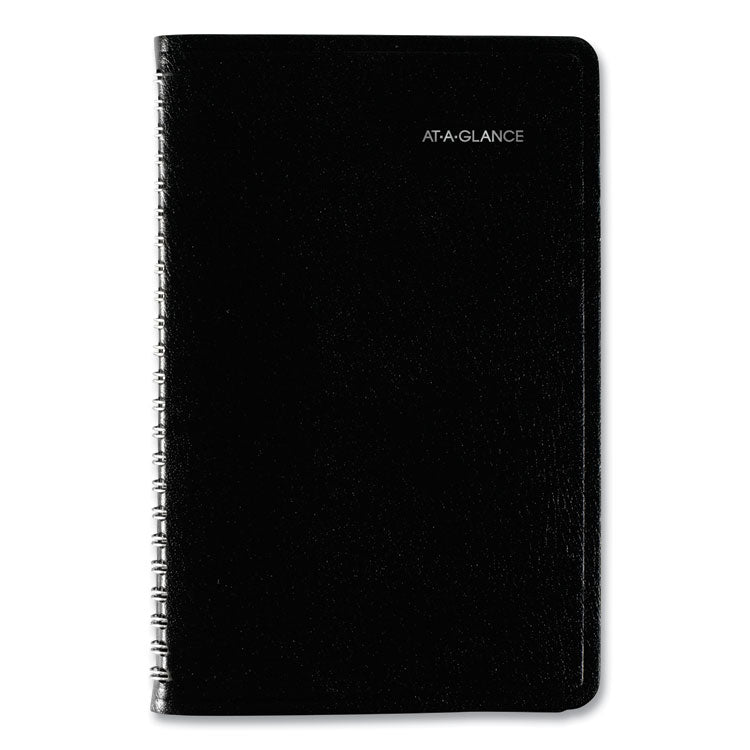 AT-A-GLANCE® DayMinder Block Format Weekly Appointment Book, 8.5 x 5.5, Black Cover, 12-Month (Jan to Dec): 2024 (AAGG20000)