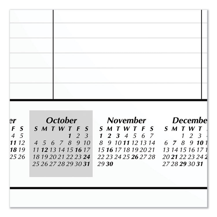 AT-A-GLANCE® Academic Year Ruled Desk Pad, 21.75 x 17, White Sheets, Black Binding, Black Corners, 16-Month (Sept to Dec): 2024 to 2025 (AAGSK241600)