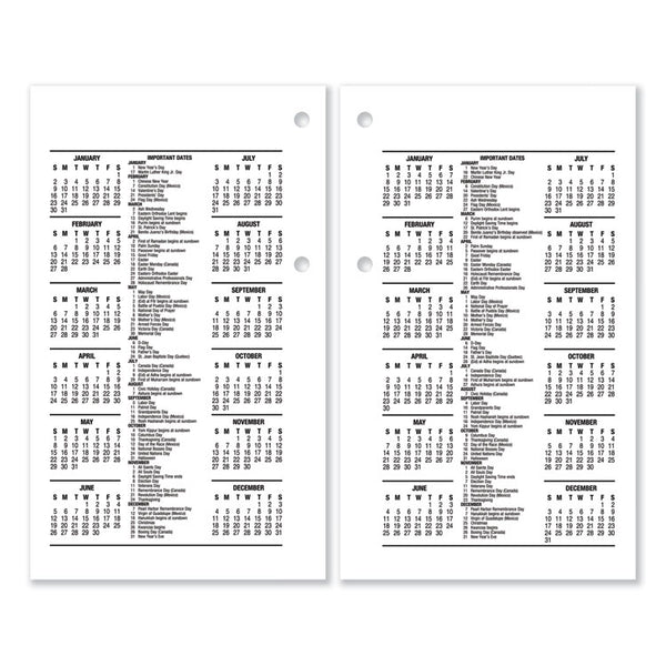AT-A-GLANCE® Desk Calendar Refill, 3.5 x 6, White Sheets, 12-Month (Jan to Dec): 2024 (AAGE71750)