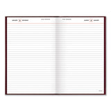 AT-A-GLANCE® Standard Diary Daily Diary, 2024 Edition, Wide/Legal Rule, Red Cover, (200) 12 x 7.75 Sheets (AAGSD37613)