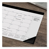 AT-A-GLANCE® Contemporary Monthly Desk Pad, 18 x 11, White Sheets, Black Binding/Corners,12-Month (Jan to Dec): 2024 (AAGSK14X00)