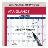 AT-A-GLANCE® Erasable Vertical/Horizontal Wall Planner, 24 x 36, White/Blue/Red Sheets, 12-Month (Jan to Dec): 2024 (AAGPM2628)