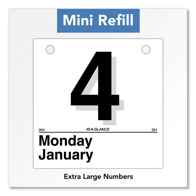AT-A-GLANCE® Today Is Daily Wall Calendar Refill, 6 x 6, White Sheets, 12-Month (Jan to Dec): 2024 (AAGK150)