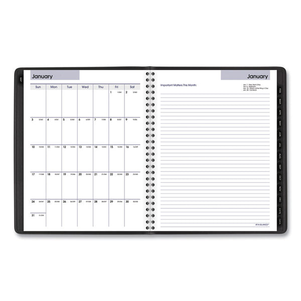 AT-A-GLANCE® DayMinder Executive Weekly/Monthly Refillable Planner, 8.75 x 7, Black Cover, 12-Month (Jan to Dec): 2024 (AAGG54500)