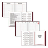 AT-A-GLANCE® Standard Diary Daily Diary, 2024 Edition, Medium/College Rule, Red Cover, (200) 9.5 x 7.5 Sheets (AAGSD37413)