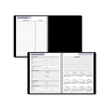 AT-A-GLANCE® DayMinder Open-Schedule Weekly Appointment Book, 8.75 x 7, Black Cover, 12-Month (Jan to Dec): 2024 (AAGG53500)