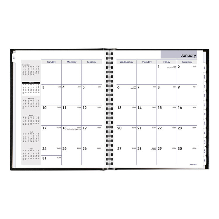 AT-A-GLANCE® DayMinder Hard-Cover Monthly Planner with Memo Section, 8.5 x 7, Black Cover, 12-Month (Jan to Dec): 2024 (AAGG400H00)