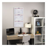 AT-A-GLANCE® Move-A-Page Three-Month Wall Calendar, 12 x 27, White/Red/Blue Sheets, 15-Month (Dec to Feb): 2023 to 2025 (AAGPMLF1128)