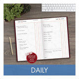AT-A-GLANCE® Standard Diary Daily Journal, 2024 Edition, Wide/Legal Rule, Red Cover, (210) 12 x 7.75 Sheets (AAGSD37713)