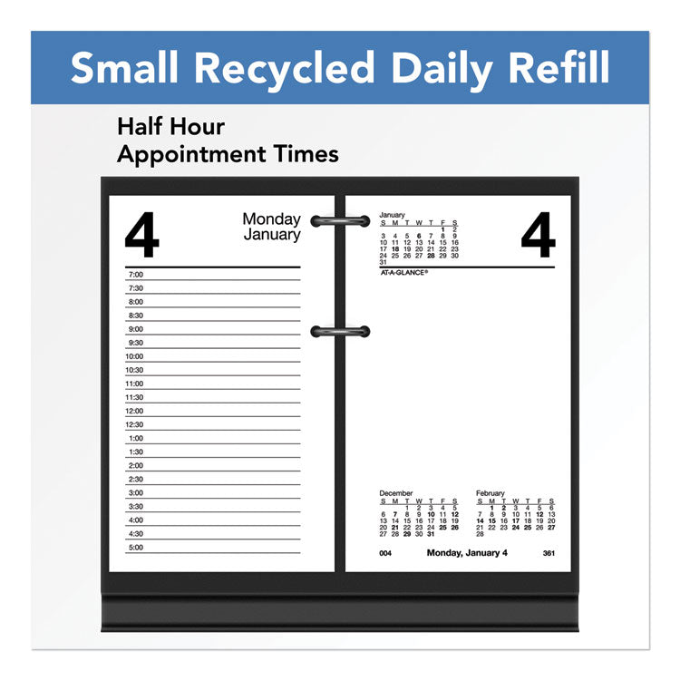 AT-A-GLANCE® Desk Calendar Recycled Refill, 3.5 x 6, White Sheets, 12-Month (Jan to Dec): 2024 (AAGE717R50)