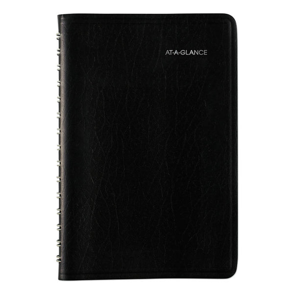 AT-A-GLANCE® DayMinder Daily Appointment Book, 8 x 5, Black Cover, 12-Month (Jan to Dec): 2024 (AAGSK4400)