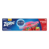 Ziploc® Double Zipper Storage Bags, 1 gal, 1.75 mil, 9.6" x 12.1", Clear, 19 Bags/Box, 12 Boxes/Carton (SJN314467)