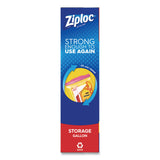 Ziploc® Double Zipper Storage Bags, 1 gal, 1.75 mil, 10.56" x 10.75", Clear, 38/Box (SJN314470BX)