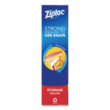 Ziploc® Double Zipper Storage Bags, 1 gal, 1.75 mil, 10.56" x 10.75", Clear, 38/Box (SJN314470BX) Box of 38