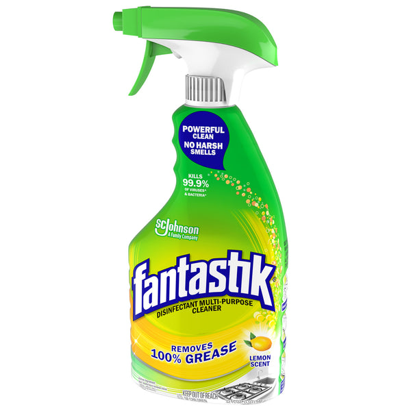 Fantastik Disinfectant Multi-Purpose Cleaner Lemon Scent, 32 oz Spray Bottle (SJN366094EA) Each