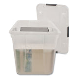 Advantus Rolling 15-Gal. Storage Box, Letter/Legal Files, 23.75" x 15.75" x 15.75", Clear (AVT34009) Each