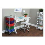 Advantus Portable Drawer Organizer, Metal, 1 Shelf, 10 Drawers, 13" x 15.38" x 37.75", Matte Gray/Assorted (AVT34004) Each