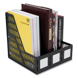 Advantus Literature File, Three Slots, 10 x 10 x 10.25, Black (AVT34091) Each