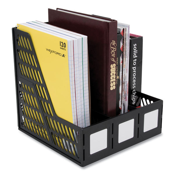 Advantus Literature File, Three Slots, 10 x 10 x 10.25, Black (AVT34091)