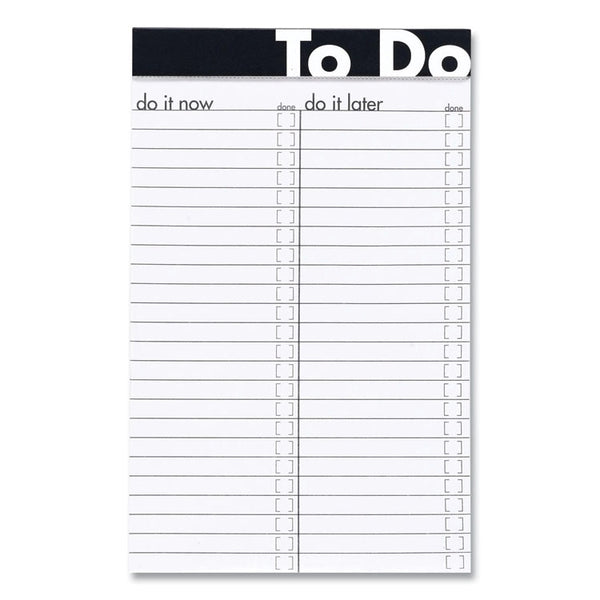 Ampad® To Do Notepads, List-Management Format, Randomly Assorted Headband Colors, 50 White 5 x 8 Sheets (AMP20001)