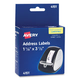 Avery® Thermal Printer Labels, Thermal Printers, 1.13 x 3.5, Clear, 120/Roll, 1 Roll/Pack (AVE04151)