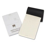 Moleskine® PRO Pad, Meeting-Minutes/Notes Format, Black Cover, 96 Ivory 3.5 x 5.5 Sheets (HBG620909)