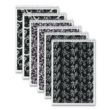 TOPS™ Fashion Steno Pad, Assorted Abstract Floral Headband Designs, Gregg Rule, (80) White 6 x 9 Sheets, 6/Pack (TOP80230) Pack of 6