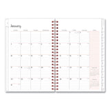 Blue Sky® Joselyn Weekly/Monthly Planner, Floral Artwork, 8 x 5, Pink/Peach/Black Cover, 12-Month (Jan to Dec): 2026 (BLS110396) Each