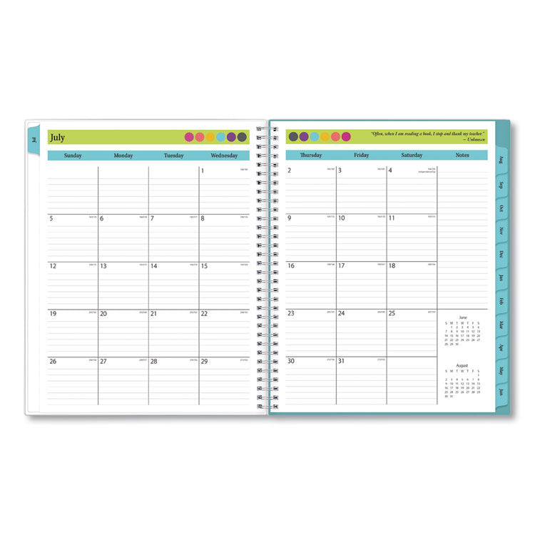 Teacher Dots CYO Cover Weekly/Monthly Lesson Planner, 2024 to 2025, Nine Classes, Multicolor Cover, (144) 11 x 8.5 Pages (BLS100330) Each