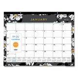 Blue Sky® Baccara Dark Desk Pad, Floral Artwork, 22 x 17, White/Black/Gold Sheets, Black Binding, 12-Month (Jan to Dec): 2026 (BLS110215) Each