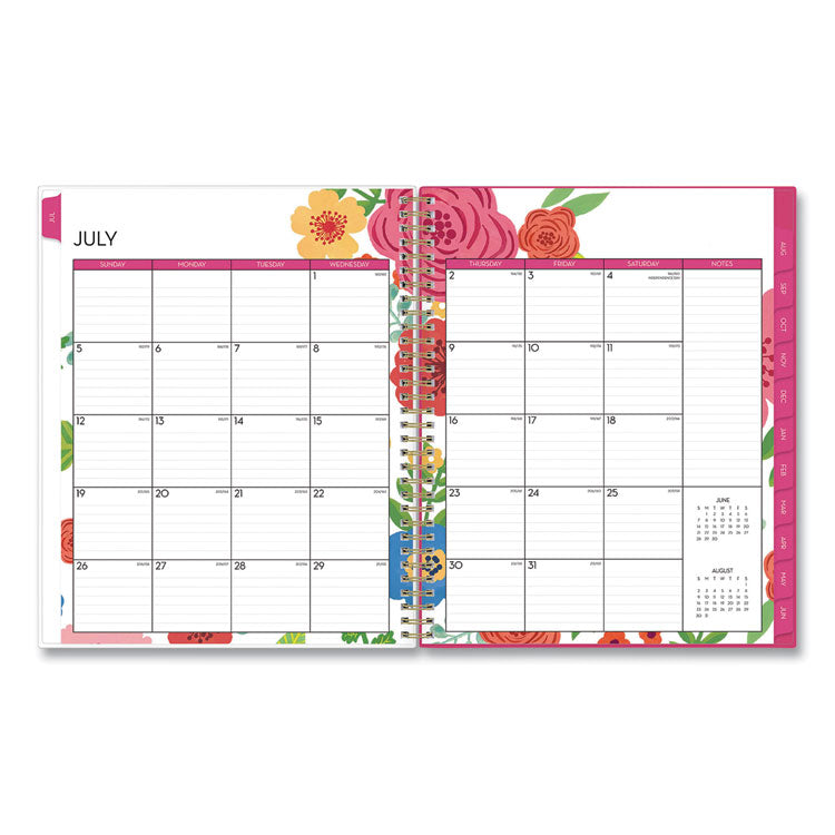 Mahalo Academic Year Create-Your-Own Cover Weekly/Monthly Planner, Floral Artwork, 11 x 8.5, 12-Month (July-June): 2024-2025 (BLS100149) Each