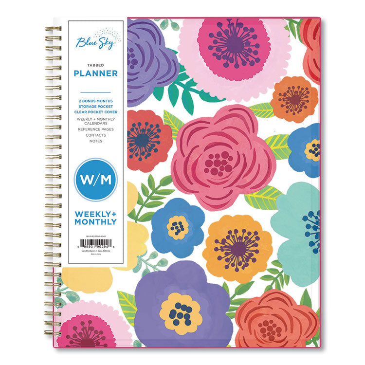 Mahalo Academic Year Create-Your-Own Cover Weekly/Monthly Planner, Floral Artwork, 11 x 8.5, 12-Month (July-June): 2024-2025 (BLS100149) Each