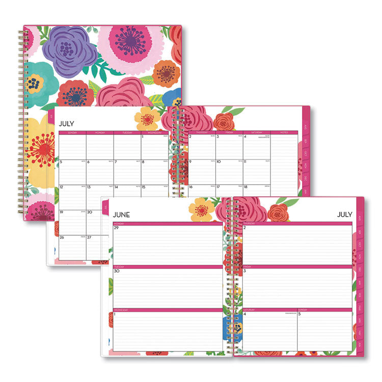 Mahalo Academic Year Create-Your-Own Cover Weekly/Monthly Planner, Floral Artwork, 11 x 8.5, 12-Month (July-June): 2024-2025 (BLS100149) Each