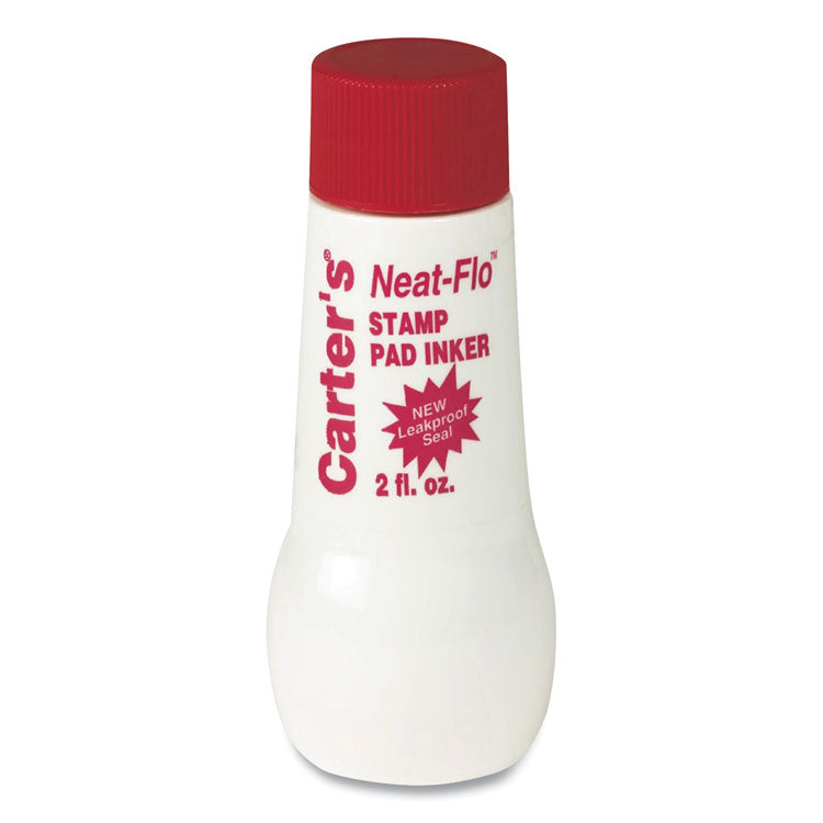 Carter's™ Neat-Flo Stamp Pad Inker, 2 oz Bottle, Red (AVE21447EA) Each